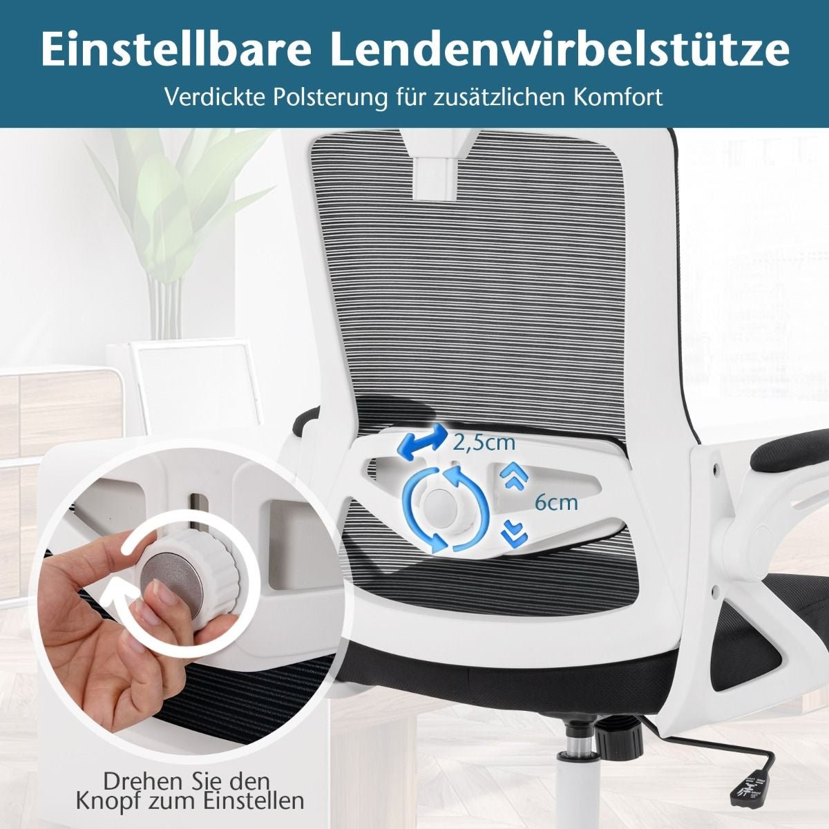 ComfortPro - Ergonomischer Bürostuhl Mit Verstellbarer Lendenstütze & Kopfstütze Computerstuhl | bei Athletic Horizon | Bürostühle | Homeoffice & Arbeitsplatz