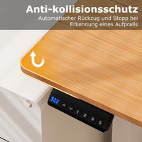 ErgoLift - Höhenverstellbarer Schreibtisch 120 X 60 Cm Elektrischer Stehschreibtisch Rustikales Natur + Weiß | Höhenverstellbarer Schreibtisch bei Athletic Horizon | Homeoffice & Arbeitsplatz | Möbel