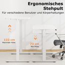 ErgoLift - Höhenverstellbarer Schreibtisch 120 X 60 Cm Elektrischer Stehschreibtisch Rustikales Weiß | Höhenverstellbarer Schreibtisch bei Athletic Horizon | Homeoffice & Arbeitsplatz | Möbel