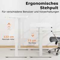 ErgoLift - Höhenverstellbarer Schreibtisch 120 X 60 Cm Elektrischer Stehschreibtisch Rustikales Weiß | Höhenverstellbarer Schreibtisch bei Athletic Horizon | Homeoffice & Arbeitsplatz | Möbel