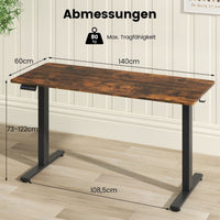 PowerDesk - Elektrischer Höhenverstellbarer Stehschreibtisch 140x60 cm | Elektrischer Höhenverstellbarer Stehschreibtisch bei Athletic Horizon | Homeoffice & Arbeitsplatz | Möbel