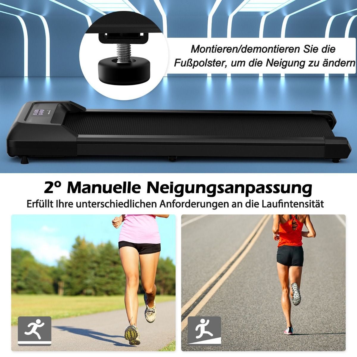 WalkPad Pro - 2 in 1 Laufband Unter Dem Schreibtisch mit LED - Anzeige | Laufband bei Athletic Horizon | Fitnessgeräte | Laufbänder